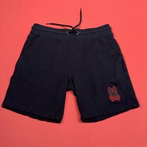 Psycho Bunny Men's Casual Shorts with Drawstring Black Waist Size Small